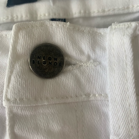 White Lace-Up Jeans - Picture 5 of 5